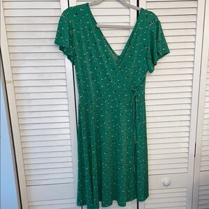 Kaileigh Green Floral Midi Dress